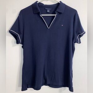 Tommy Hilfiger Blue Embroidered Polo Shirt